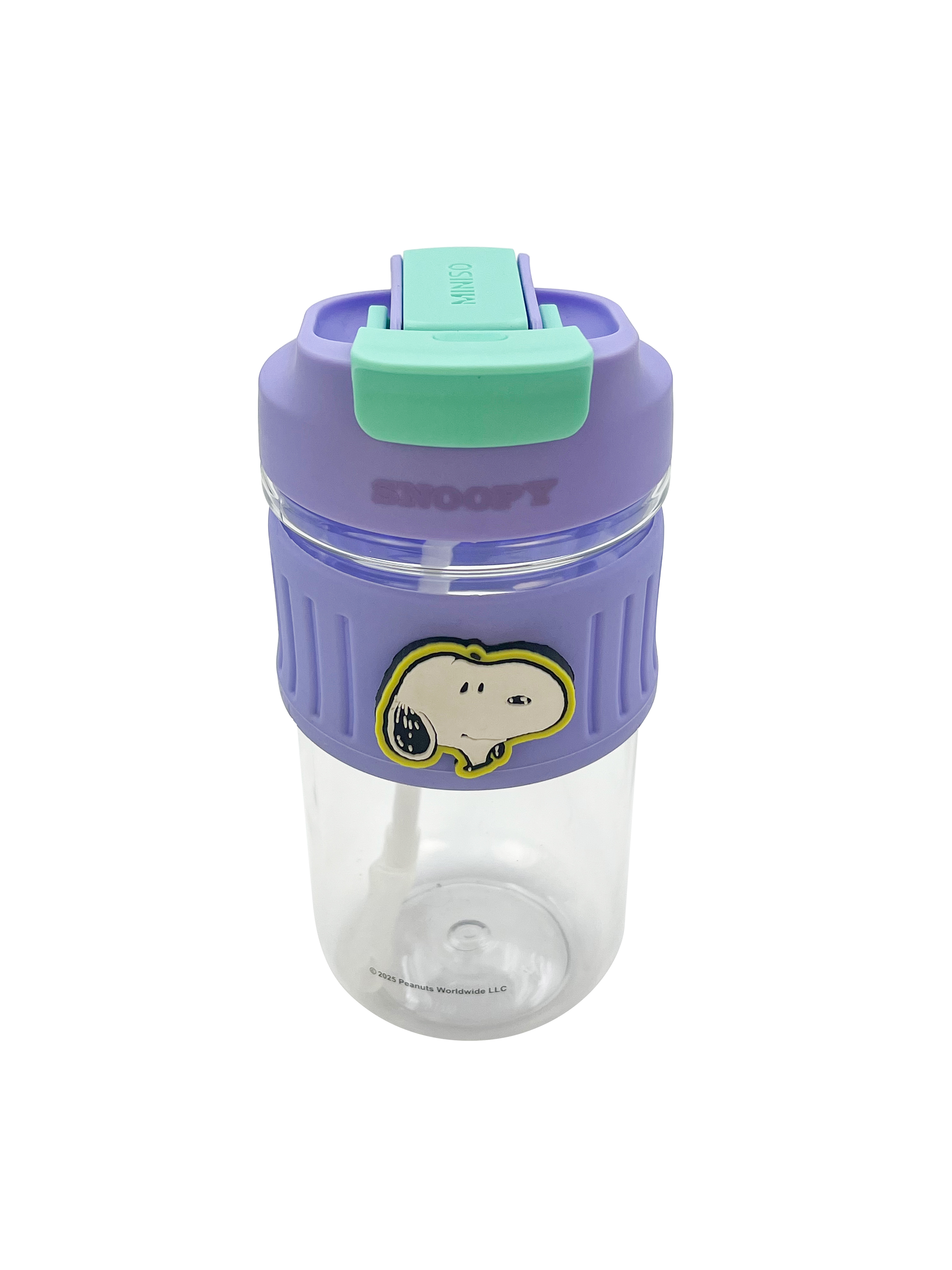 Snoopy Colorful Vintage Collection Plastic Bottle with Dual-Use Lid & Straw 650mL