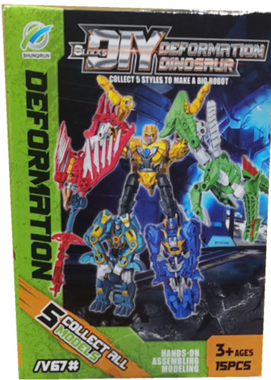 Assembling Dinosaur Transformation Toy (5 Assorted Models) (PDQ)