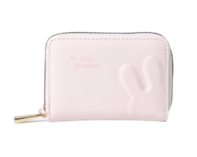 Bunny Ear Zip-Around Coin Purse (Pink)