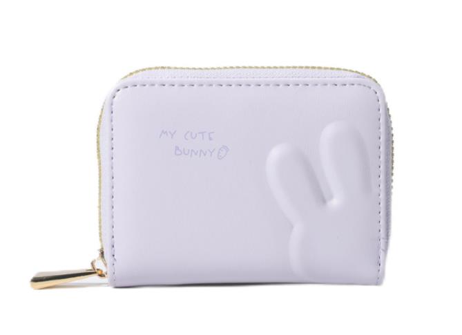 Bunny Ear Zip-Around Coin Purse (Purple)