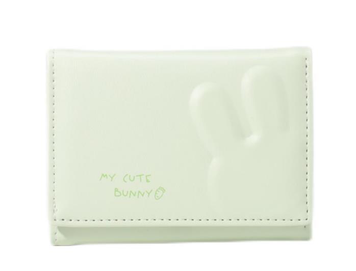 Bunny Ear Tri-Fold Women's Wallet (Green)