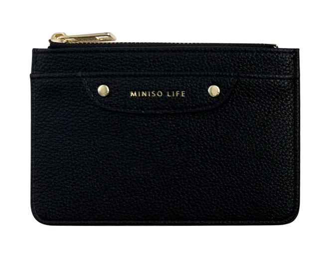 Litchi Patterned Coin Purse (Black)
