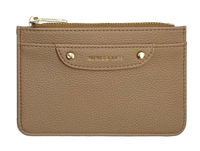 Litchi Patterned Coin Purse (Brown)