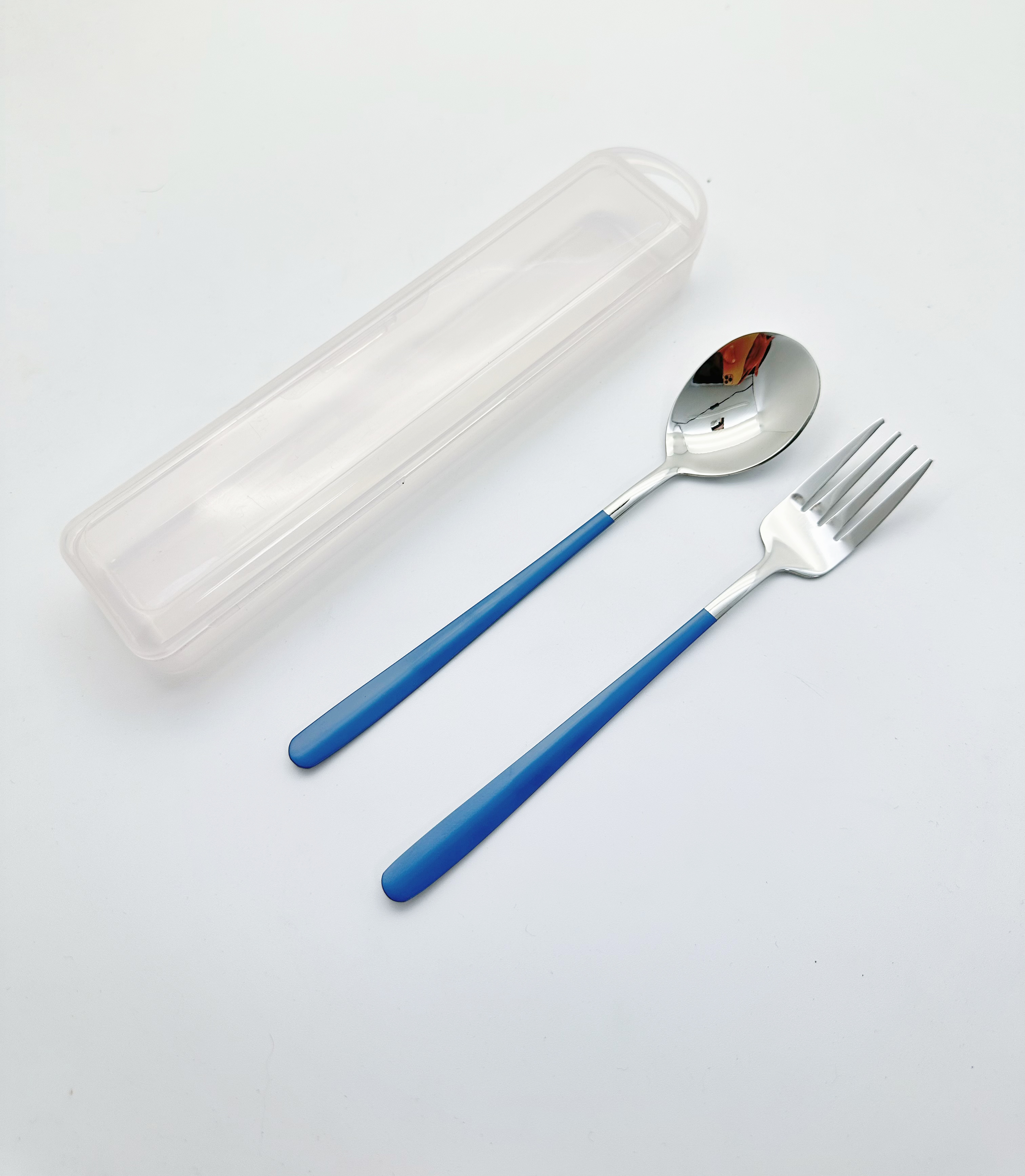 Classic Style Portable Fork & Spoon (Blue)