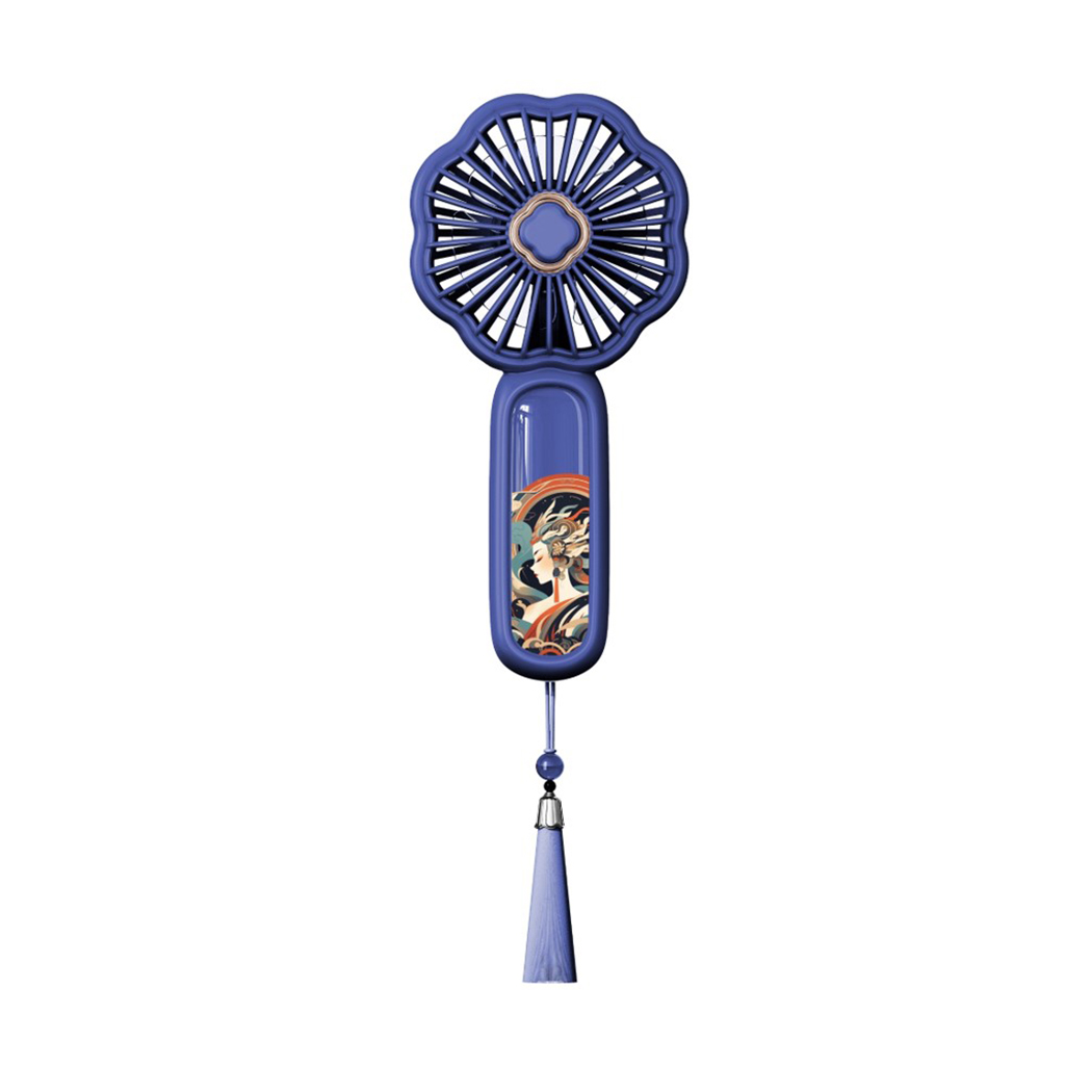 Dunhuang Series Handheld Fan (Blue)