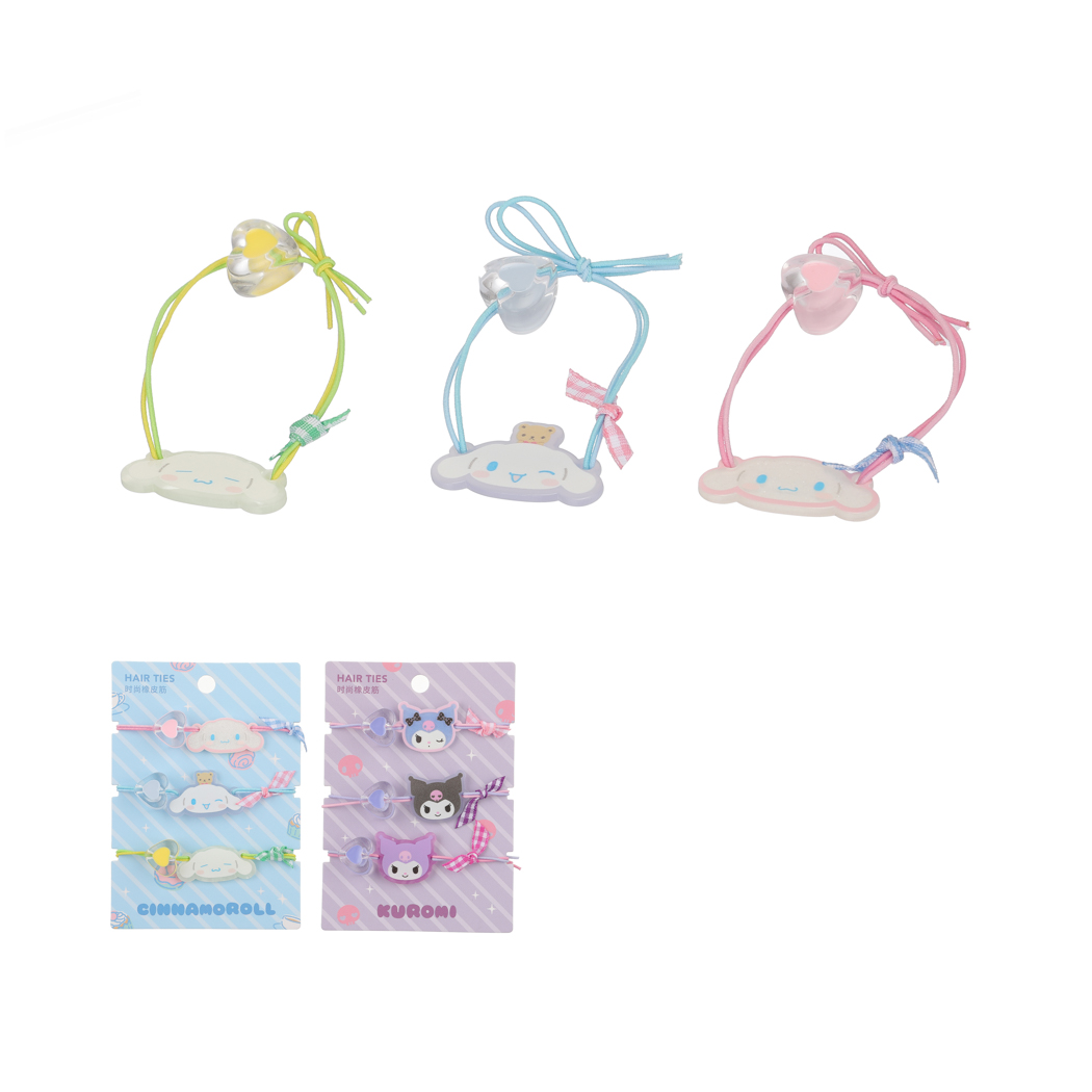 Sanrio characters Party Series Kids＇ Cute Hair Tie (3 pcs)