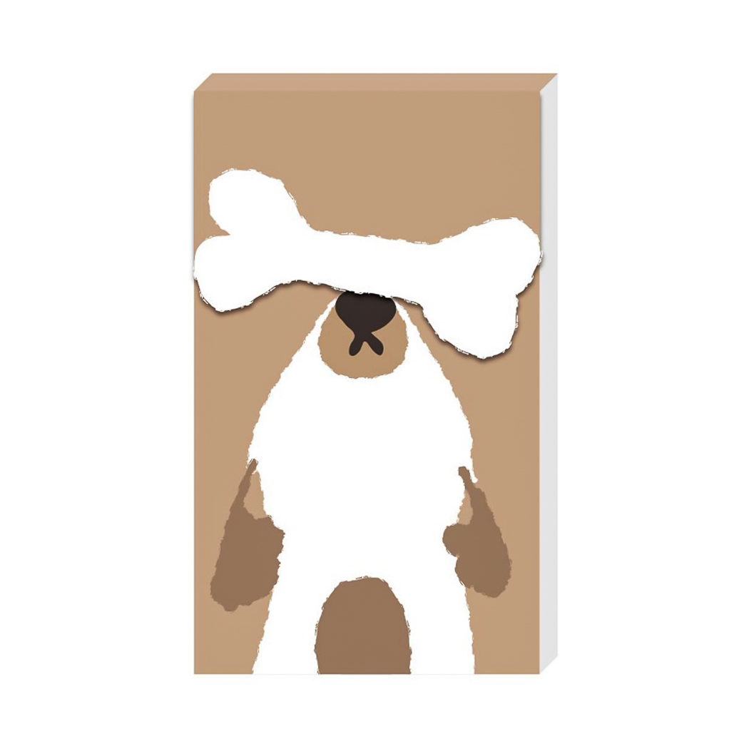 Stick Figure Puppy Series Note Pad (50 Sheets, Brown)