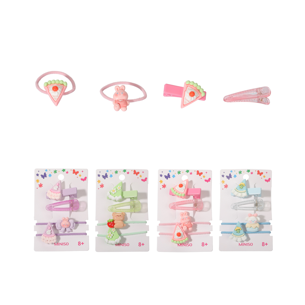 Kids' Hair Clip & Hair Tie (4 pcs)